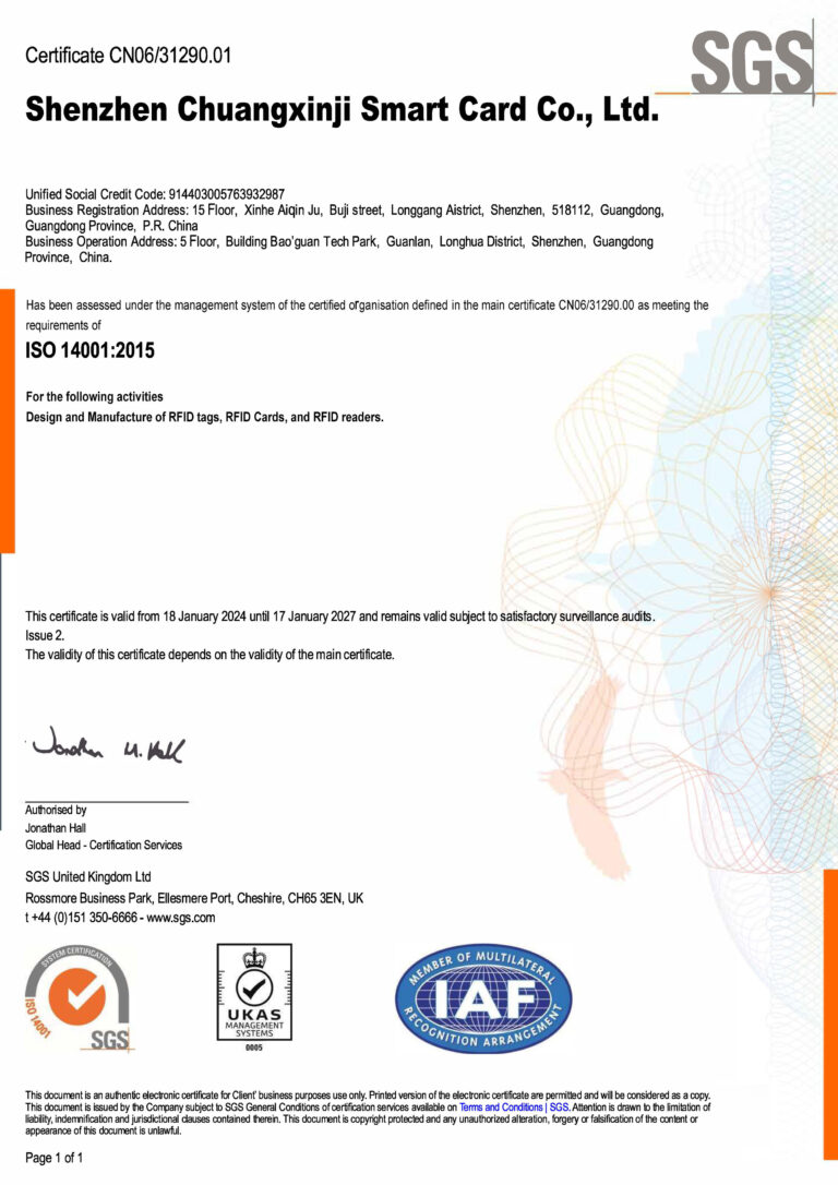 Certificazione ISO 14001 2015