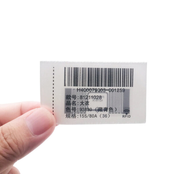Etichetta RFID in tessuto per la cura del lavaggio